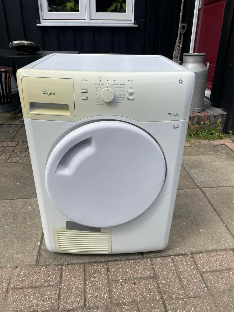 Whirlpool Condensdroger - Gebruikt, werkt nog goed, Ophalen, 6 tot 8 kg, Gebruikt, Voorlader