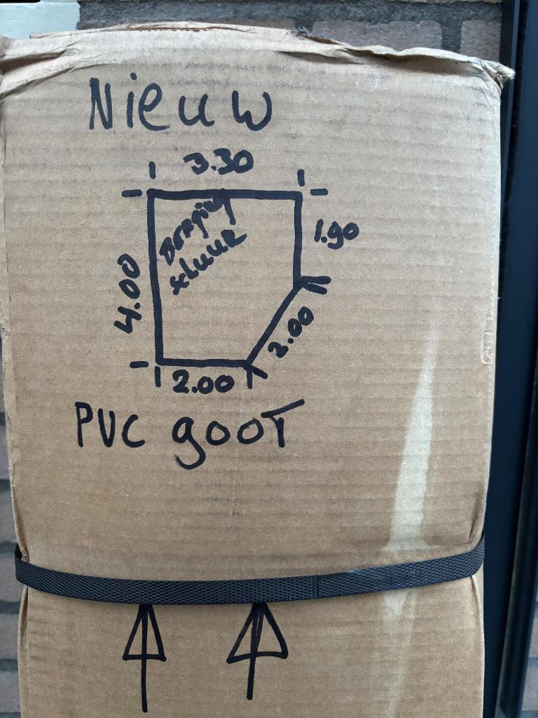 Kunststof goot voor een tuinhuisje, Ophalen, Pvc, 6 meter of meer, Nieuw