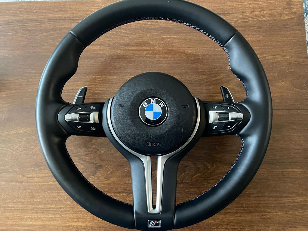 BMW M-stuurwiel met airbag en flippers (defecte knoppen), Auto-onderdelen, Besturing, Ophalen of Verzenden, Gebruikt, BMW