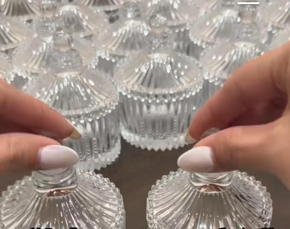 10 Nieuwe Kleine Glazen Potjes met Deksel, Ophalen