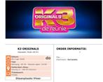 1 kaartje K3 
Originals reünie staanplaats 2 April., Twee personen, April