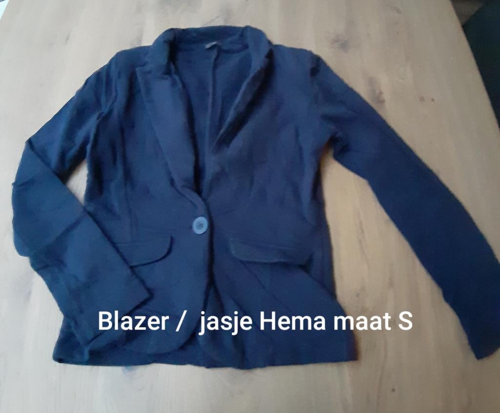 Donkerblauw jasje van Hema maat S, Blauw, Ophalen of Verzenden, Zo goed als nieuw, Jasje