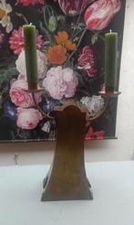 Art deco / amsterdamse school kaarsen kandelaar., Ophalen of Verzenden