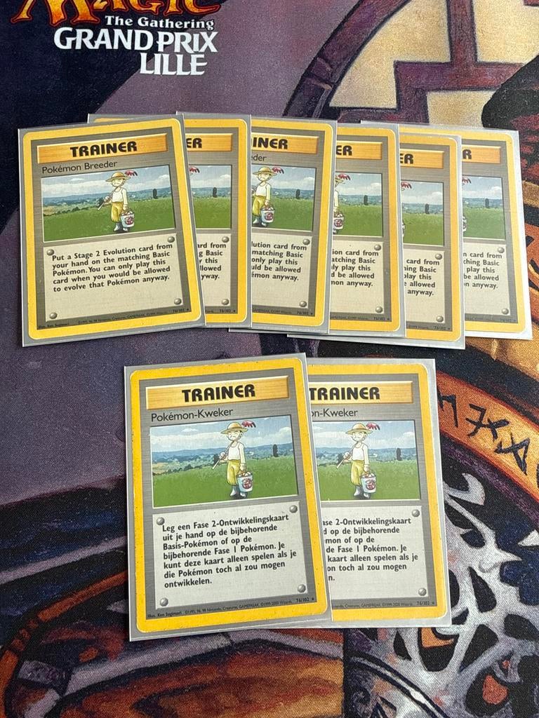 8x Pokémon Breeder BS 76, Ophalen of Verzenden, Gebruikt, Meerdere kaarten