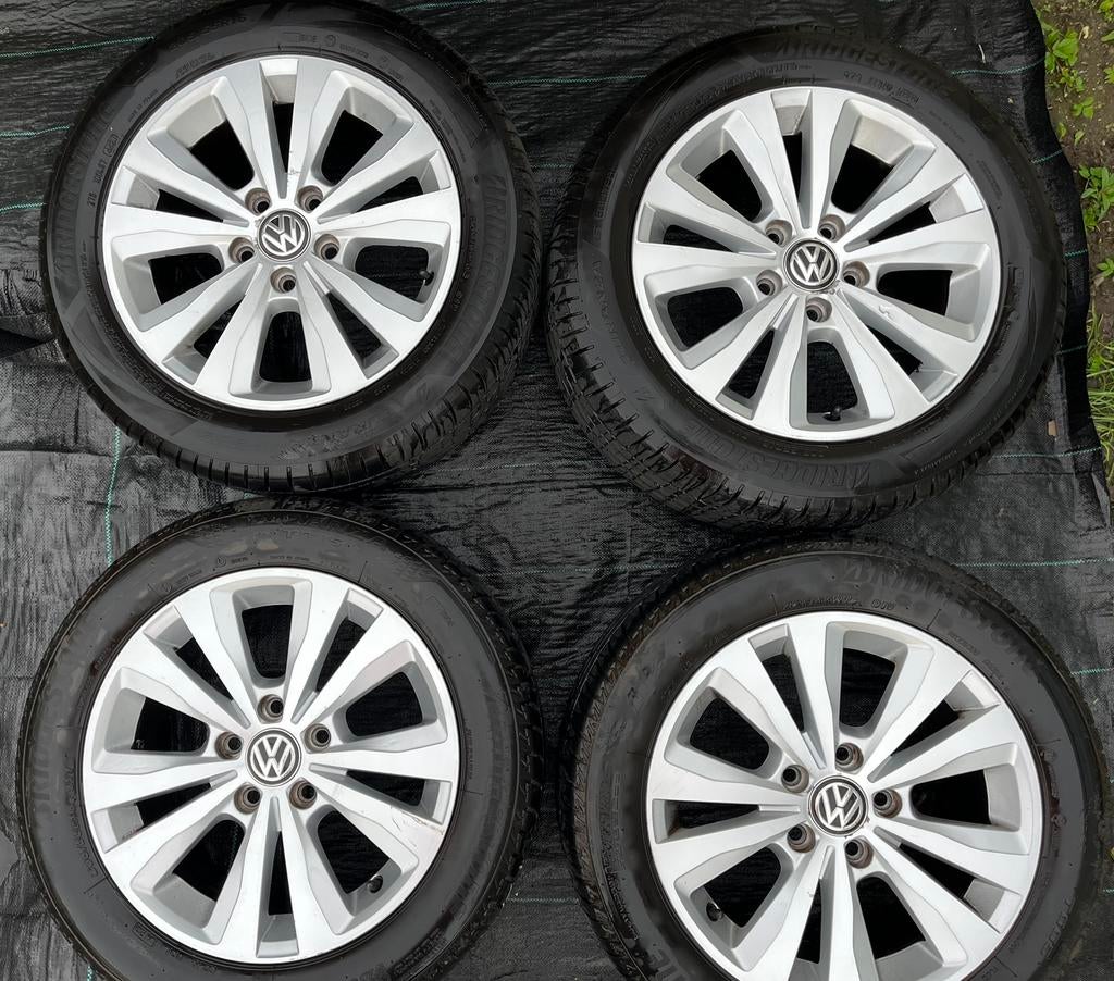 Golf 7 velgen type Toronto inc. Bridgestone zomerbanden, Auto-onderdelen, Banden en Velgen, Ophalen, Gebruikt, 16 inch, Banden en Velgen