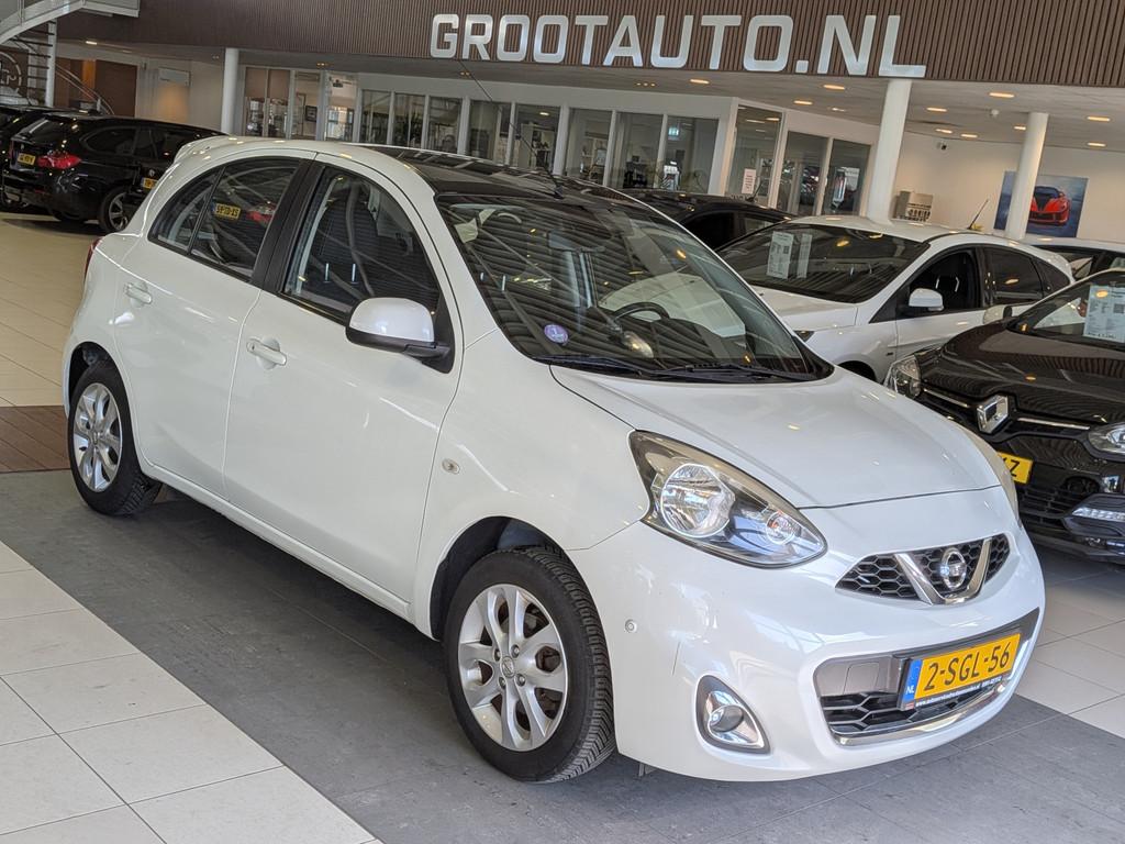 Nissan Micra 1.2 DIG-S Tekna Panoramadak, Airco, Cruise Cont, Auto's, Voorwielaandrijving, Euro 5, Stof, Zwart