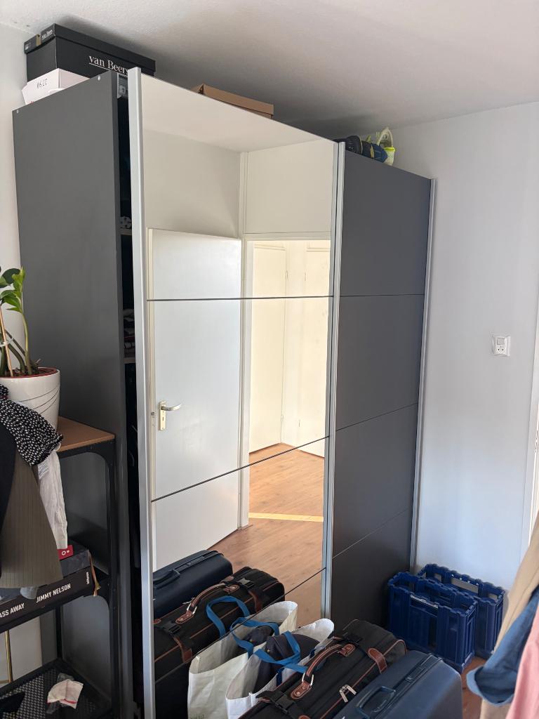Billy kast met schuifdeur en spiegel, Ophalen, Met deur(en), 200 cm of meer, 150 tot 200 cm