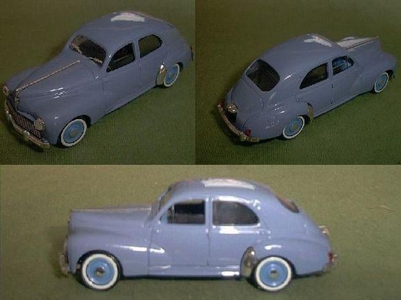1/43 Peugeot 203 - Solido blauw ( GEEN SOLIDO HACHETTE ), Ophalen of Verzenden, Zo goed als nieuw, Auto, Overige merken