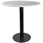 Marmeren eettafel rond 70 cm met zwart metalen onderstel, Ophalen of Verzenden, Nieuw
