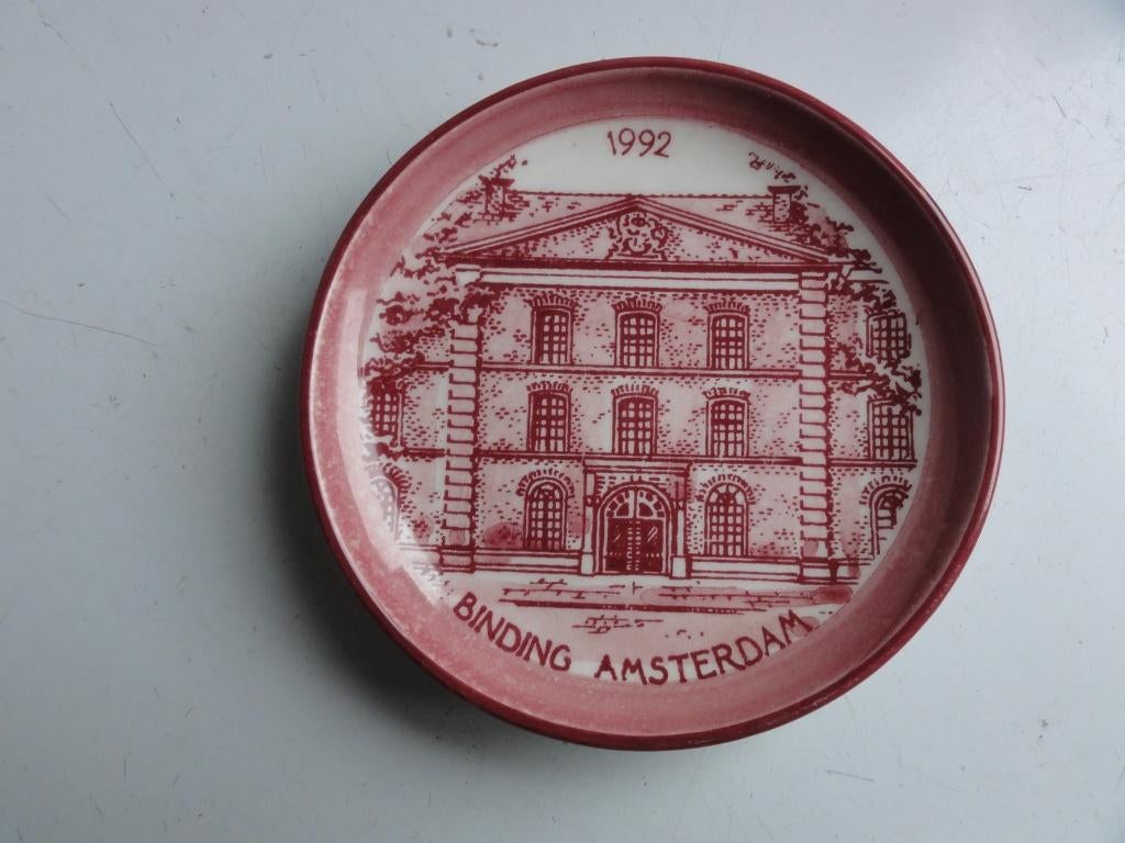 Herinneringsbordje 1992 Binding Amsterdam Rijkspolitie, Antiek en Kunst, Ophalen of Verzenden