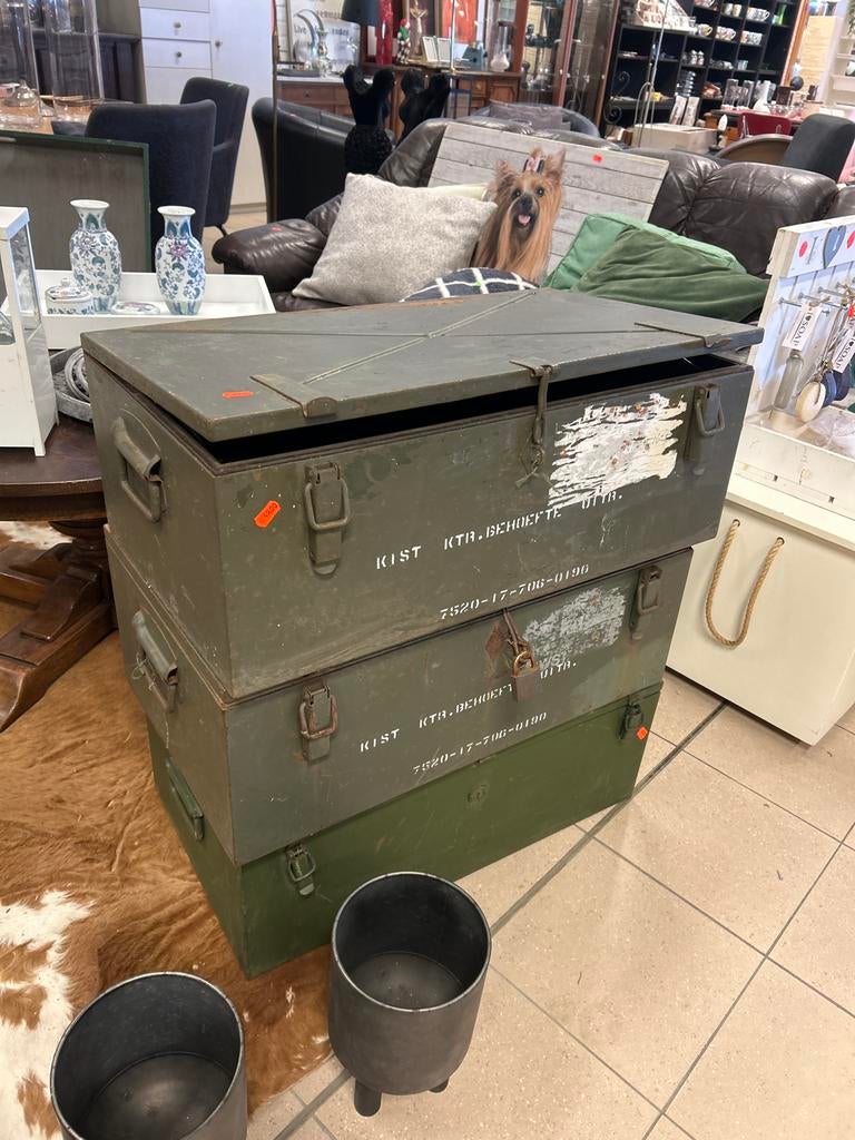 3 Leger kisten - Stevige opbergkisten, Minder dan 50 cm, Gebruikt, 50 tot 100 cm, Ophalen of Verzenden