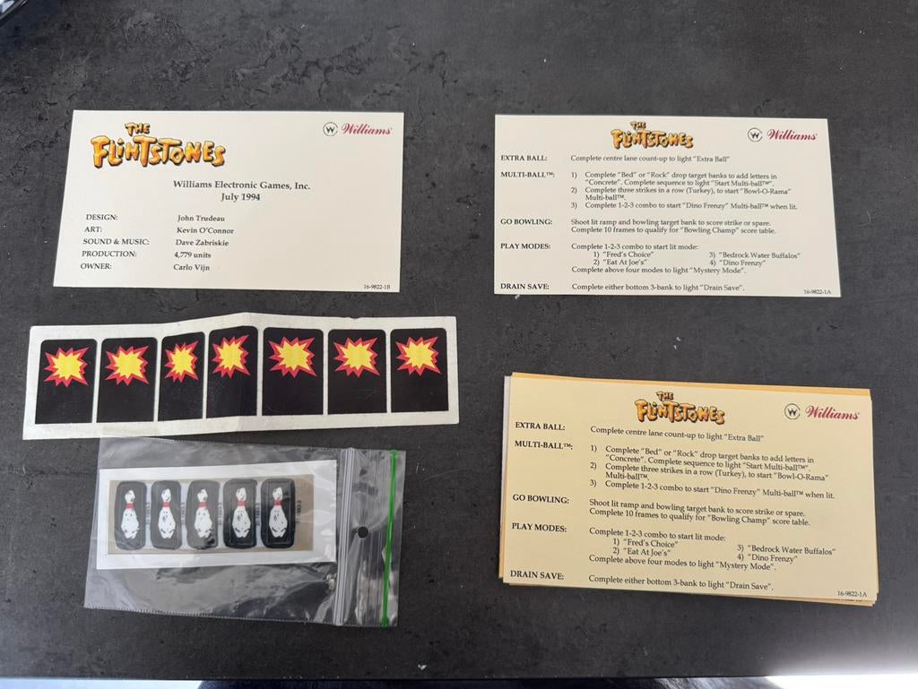 Williams the flintstones, Ophalen, Zo goed als nieuw