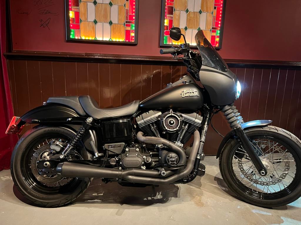 Harley-Davidson Dyna Street Bob FXDB - Mat Zwart, Motoren, Motoren | Harley-Davidson, Chopper, Particulier