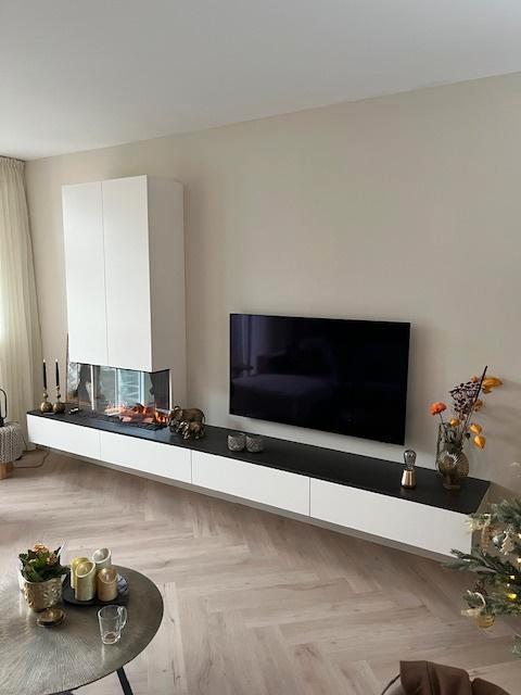 Wandmeubel met elektrische haard, Huis en Inrichting, Haarden, Nieuw, Elektrische haard, Ophalen