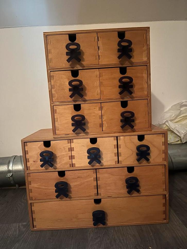 2 IKEA Moppe ladekastjes, Huis en Inrichting, Kasten | Ladekasten, Gebruikt, Minder dan 100 cm, Minder dan 50 cm, Minder dan 25 cm