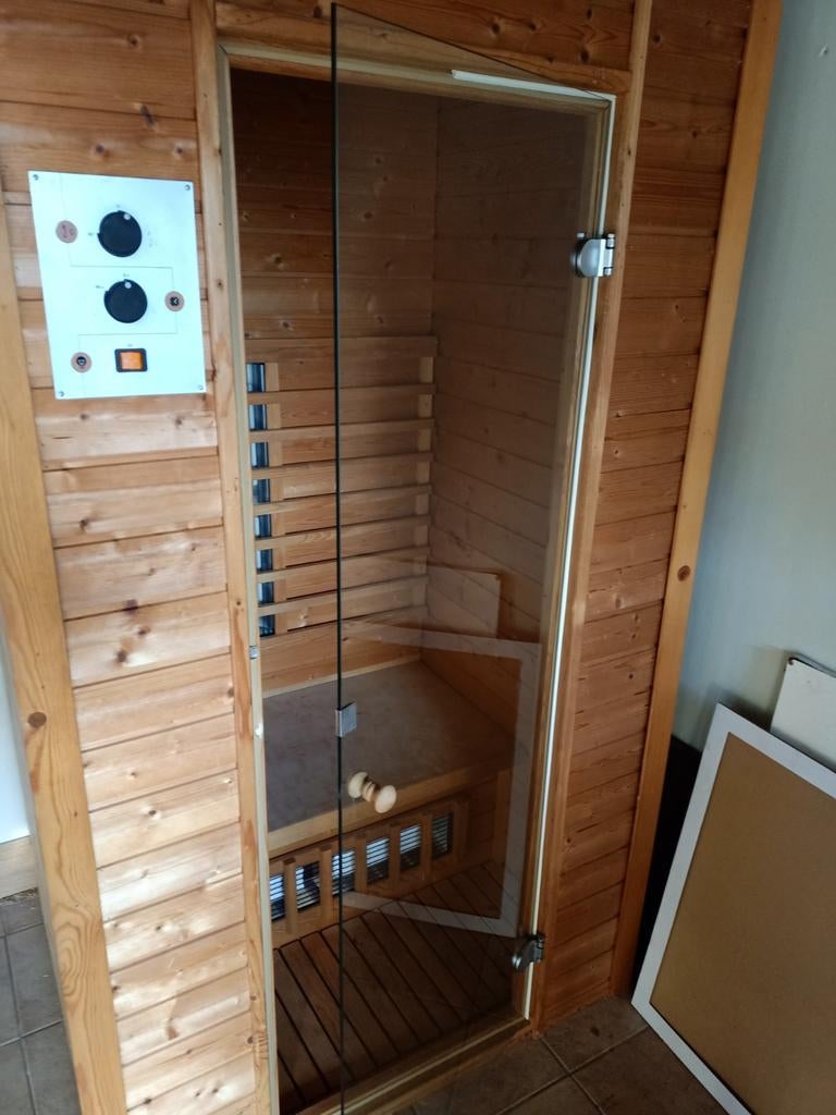 Infrarood sauna 2 persoons., Sport en Fitness, Sauna, Ophalen, Gebruikt, Infrarood, Complete sauna