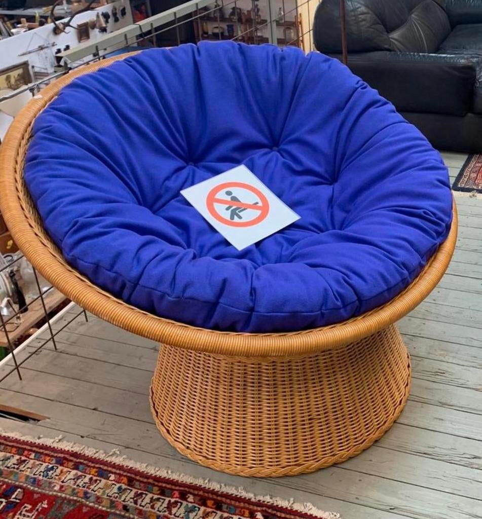 Fauteuil Rotan Rohe Noordwolde lounge Chair jaren 70., Ophalen of Verzenden