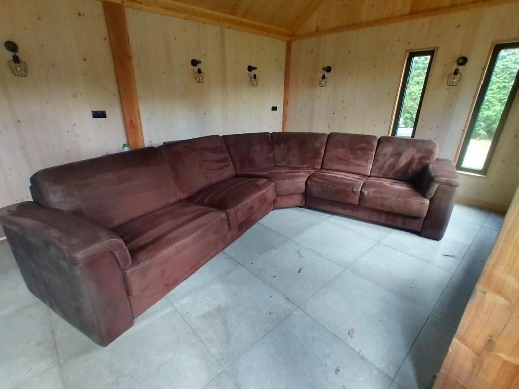 Haveco hoekbank TasanLeder, Ophalen, 250 tot 300 cm, Gebruikt, Hoekbank