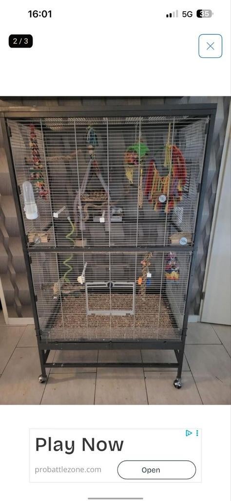 Grote vogelkooi, Ophalen of Verzenden, Metaal, Vogelkooi