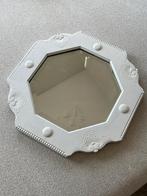 Vintage spiegel wit – ornament lijst Zara Home stijl, Ophalen, Minder dan 50 cm, Zo goed als nieuw, Minder dan 100 cm