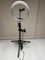 Ringlamp met statief en telefoonhouder, Ophalen of Verzenden, Zo goed als nieuw, Lamp of Flitsset