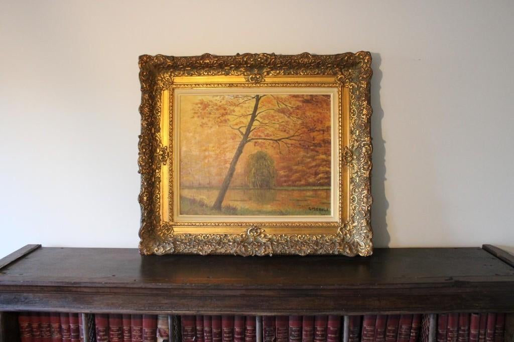 Schilderij G. Michiels - 20e eeuw - Herfstlandschap, Antiek en Kunst, Kunst | Schilderijen | Klassiek, Ophalen of Verzenden
