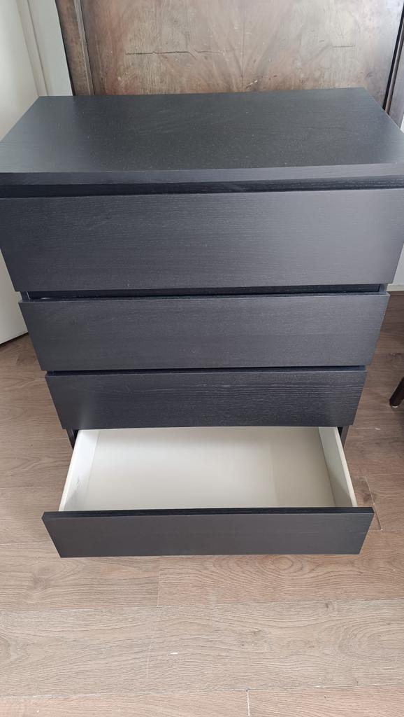 Malm ladekast, Ophalen, 50 tot 100 cm, Zo goed als nieuw, 3 of 4 laden