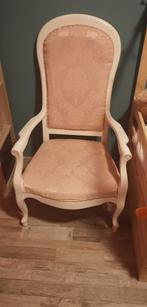Elegante Barok Stoel - Roze met Wit Houten Frame, Ophalen, Gebruikt, Barok, Overige kleuren