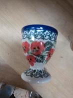 Mooi eierdopje met bloemmotief antiek, Antiek en Kunst, Ophalen of Verzenden