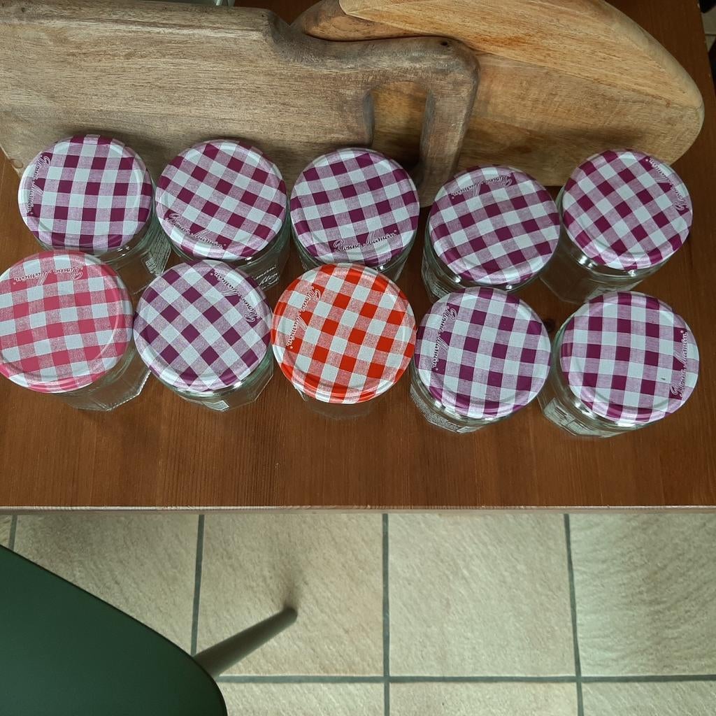 Jampotjes Bonne Maman om zelf jam te maken, Ophalen of Verzenden, Pot, Bus of Blik