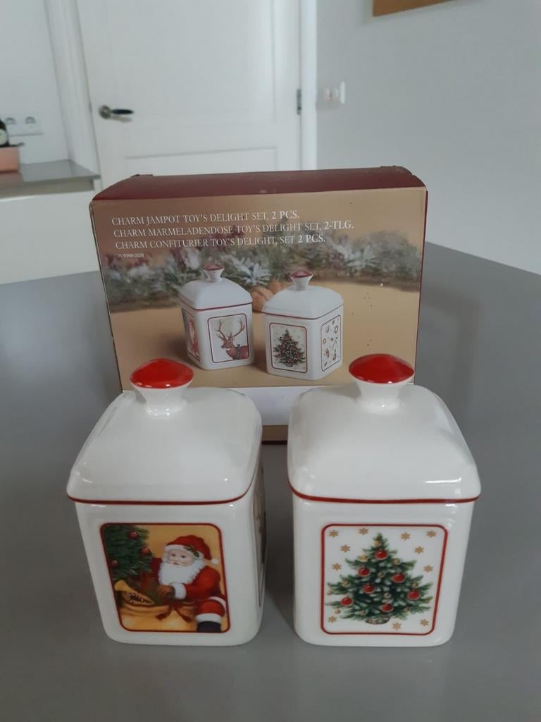 2 Jampotjes Kerst Villeroy en Boch Toy's Delight Nieuw, Diversen, Kerst, Ophalen of Verzenden, Nieuw
