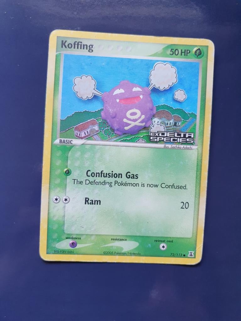 Koffing 72/113 ex delta species holo pokemon kaart, Ophalen of Verzenden, Zo goed als nieuw