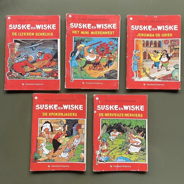 5 Suske en Wiske mini stripboekjes, beperkte oplage 2003, Boeken, Stripboeken, Gelezen, Meerdere stripboeken, Ophalen of Verzenden