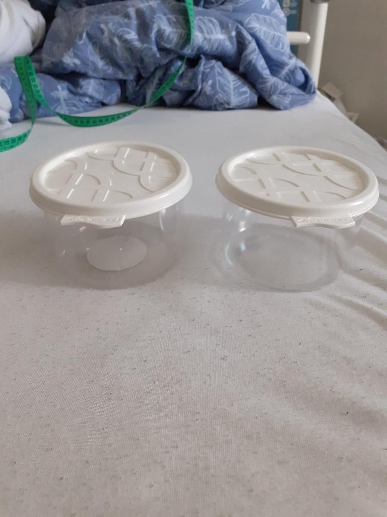 Opbergbakjes 2 stuks, Huis en Inrichting, Keuken | Servies, Ophalen of Verzenden, Zo goed als nieuw, Glas, Overige stijlen