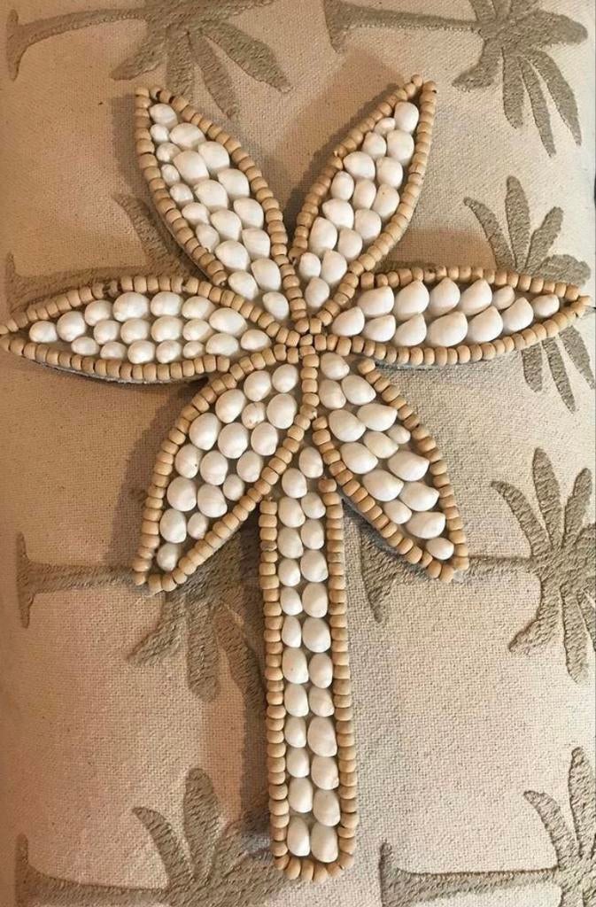 Nieuw Bali palmboom wandhanger wanddecoratie schelpen, Huis en Inrichting, Woonaccessoires | Wanddecoraties, Beige, Boho, Nieuw