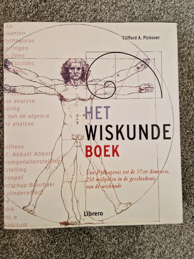 het Wiskundeboek, Clifford A. Pickover, Zo goed als nieuw, Beta, HBO