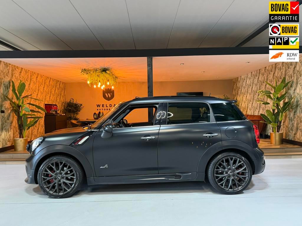 Mini Mini Countryman 1.6 John Cooper Works ALL4 Chili Garant, Auto's, Mini, Gebruikt, Met garantie (alle), Zwart, Vierwielaandrijving