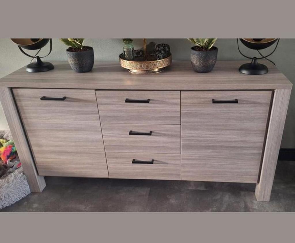 Bieden, set grijze meubelen, Huis en Inrichting, Kasten | Dressoirs, Ophalen, Gebruikt, 25 tot 50 cm