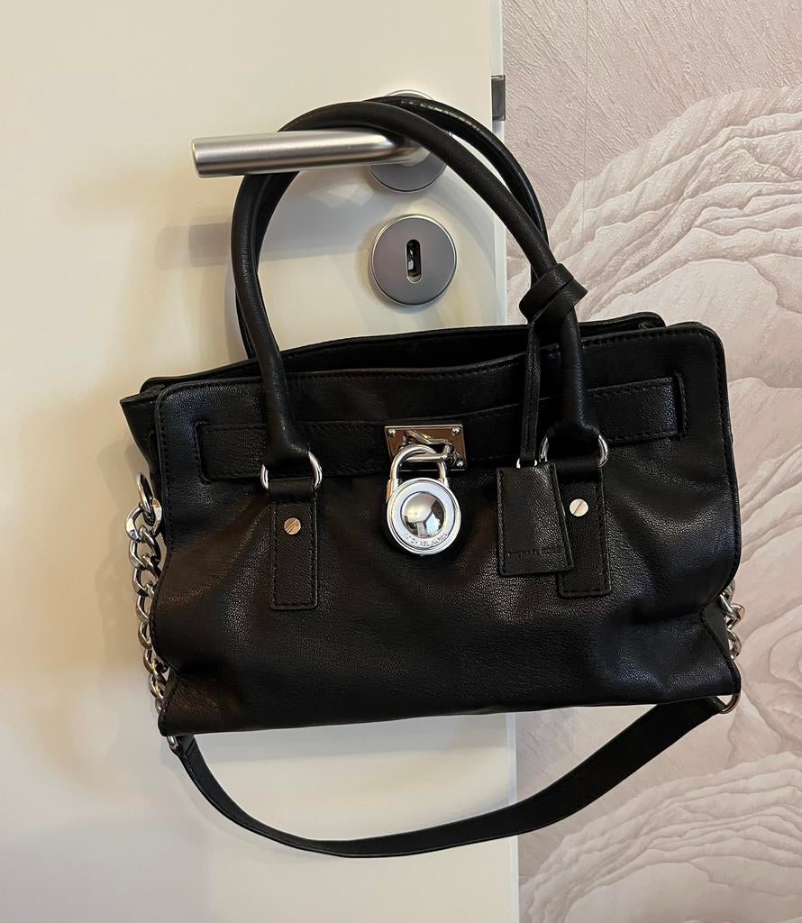 Mooi Michael Kors Hamilton tas Zwart leer handtas Zilver, Sieraden, Tassen en Uiterlijk, Tassen | Damestassen, Ophalen of Verzenden