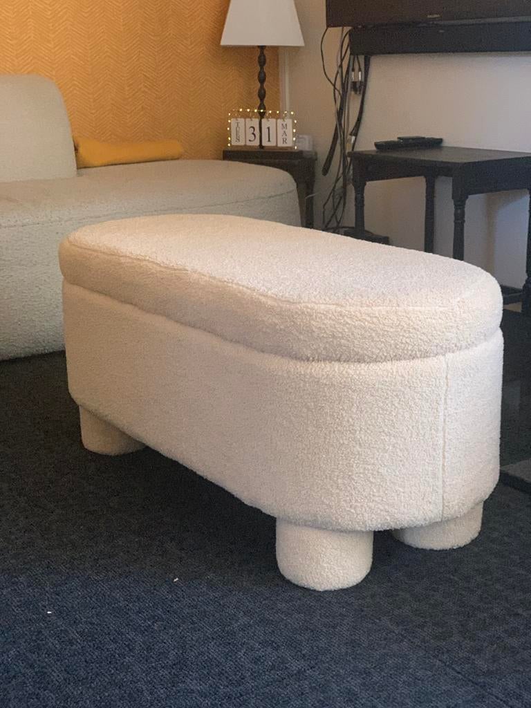 Teddy Opbergbank Voetenbank Showroommodel Ongebruikt, Minder dan 50 cm, 100 tot 125 cm, Ophalen of Verzenden, Zo goed als nieuw