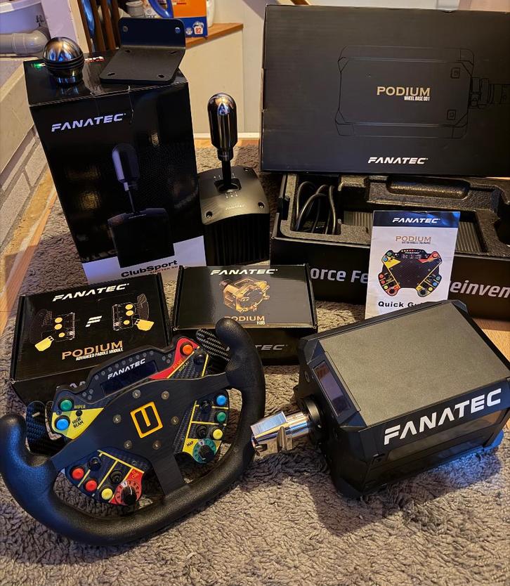Zeer complete Fanatec Podium DD1 QR2 Simrace set, Spelcomputers en Games, Games | Pc, Zo goed als nieuw, Simulatie, 1 speler, Vanaf 16 jaar
