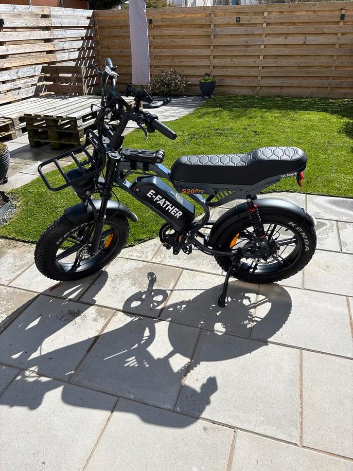 E-FATHER S20Pro fatbike, Fietsen en Brommers, Elektrische fietsen, Zo goed als nieuw, Overige merken, Minder dan 47 cm, 30 tot 50 km per accu