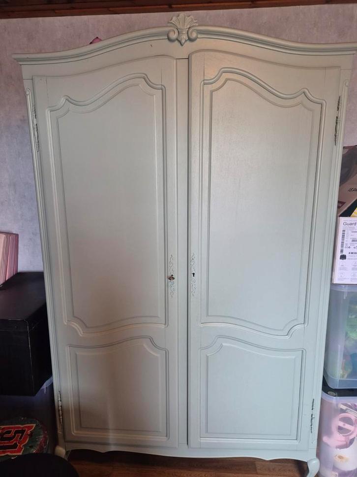 Prachtige barok kast - lichtgroen, Antiek en Kunst, Antiek | Meubels | Kasten, Ophalen