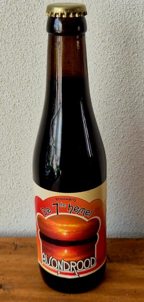 ZEER oude volle fles bier brouwerij De 7de HEMEL Avondrood, Ophalen of Verzenden, Zo goed als nieuw, Flesje(s), Overige merken