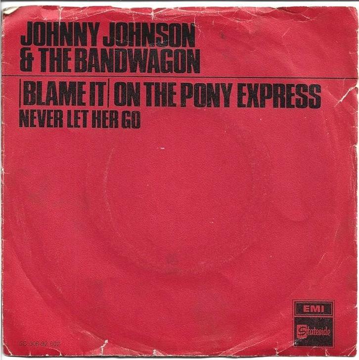 Johnny Johnson & the Bandwagon - Blame it uit 1970, Cd's en Dvd's, Vinyl Singles, Gebruikt, Single, Pop, 7 inch, Verzenden