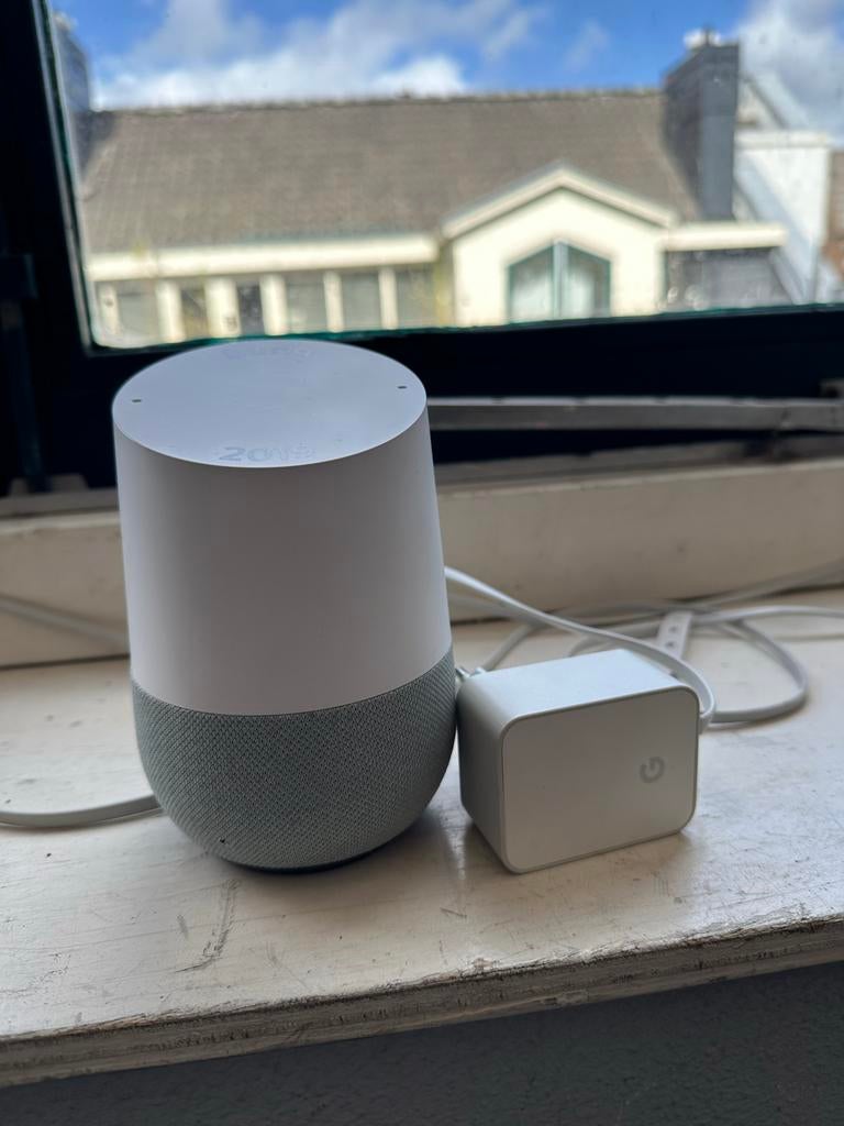 Google Home Smart Speaker - Wit/Grijs, Audio, Tv en Foto, Luidsprekers, Overige merken, Overige typen, Ophalen of Verzenden, Zo goed als nieuw