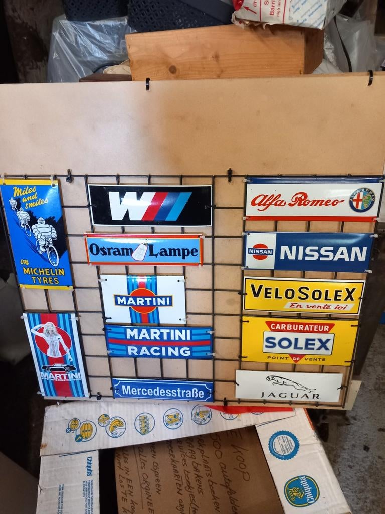 Super mooie emaile bordjes div merken div maten 12.oo p stuk, Ophalen of Verzenden, Zo goed als nieuw, Reclamebord