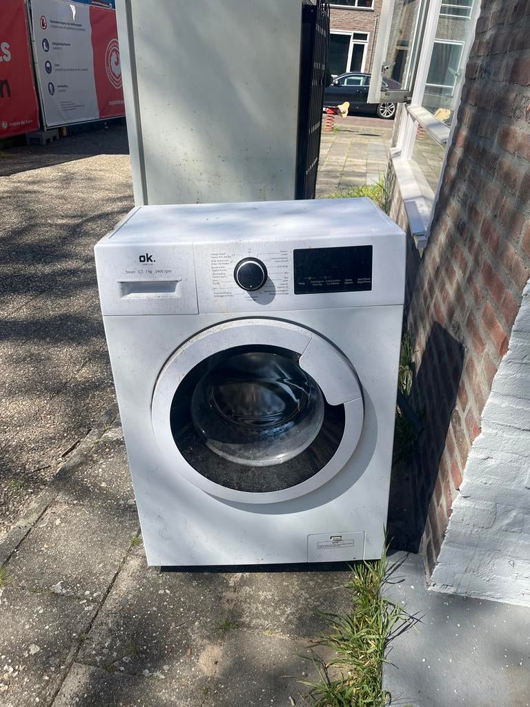 OK. Wasmachine OWM 7116E - 7kg, 1400 toeren, Witgoed en Apparatuur, Wasmachines, Ophalen, Gebruikt, Voorlader, 85 tot 90 cm