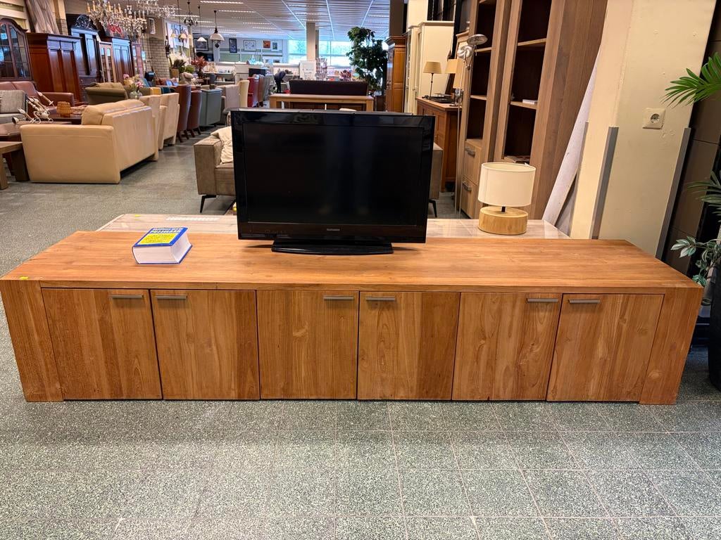 Massieve TV-kast, Huis en Inrichting, Kasten | Televisiemeubels, Ophalen, Gebruikt, Onbekend, 200 cm of meer