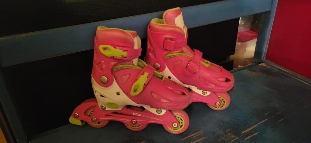 Roze verstelbare skeelers, maat 27-30, Sport en Fitness, Skeelers, Kinderen, Ophalen of Verzenden, Inline skates 4 wielen, Verstelbaar